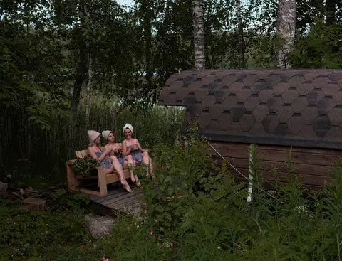 Русская баня на берегу озера в Sky Wood Hills — фото 4